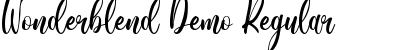 Download Wonderblend Demo Regular Font Title Preview