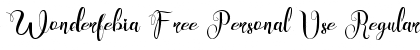 Download Wonderfebia Free Personal Use Regular Font Title Preview