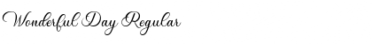 Download Wonderful Day Regular Font Title Preview