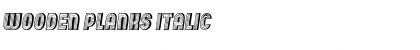 Download Wooden Planks Italic Font Title Preview