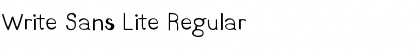 Download Write Sans Lite Regular Font Title Preview