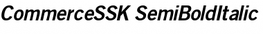Download CommerceSSK SemiBoldItalic Font Title Preview