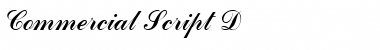 Download Commercial Script D Regular Font Title Preview