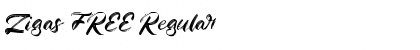 Download Zigas FREE Regular Font Title Preview