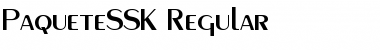Download PaqueteSSK Regular Font Title Preview