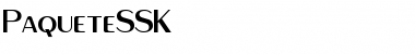 Download PaqueteSSK Regular Font Title Preview