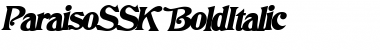 Download ParaisoSSK BoldItalic Font Title Preview