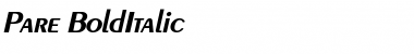 Download Pare BoldItalic Font Title Preview