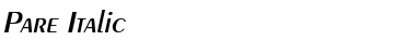 Download Pare Italic Font Title Preview