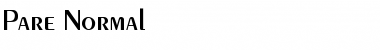 Download Pare Normal Font Title Preview