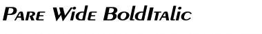 Download Pare Wide BoldItalic Font Title Preview