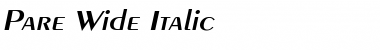 Download Pare Wide Italic Font Title Preview