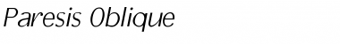 Download Paresis Oblique Font Title Preview
