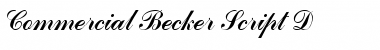 Download Commercial Becker Script D Regular Font Title Preview