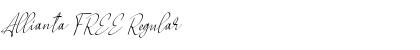 Download Allianta FREE Regular Font Title Preview