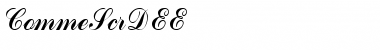 Download CommeScrDEE Regular Font Title Preview