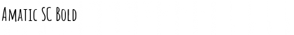 Download Amatic SC Bold Font Title Preview