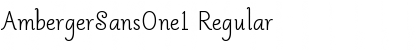 Download AmbergerSansOne1 Regular Font Title Preview