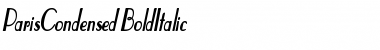 Download ParisCondensed BoldItalic Font Title Preview