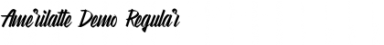 Download Amerilatte Demo Regular Font Title Preview