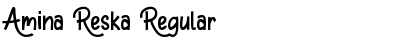 Download Amina Reska Regular Font Title Preview