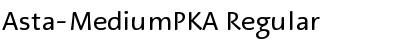 Download Asta-MediumPKA Regular Font Title Preview