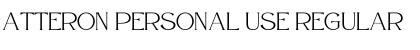 Download Atteron Personal Use Regular Font Title Preview