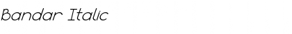 Download Bandar Italic Font Title Preview