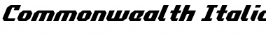 Download Commonwealth Italic Italic Font Title Preview
