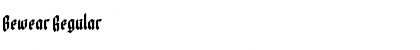 Download Bewear Regular Font Title Preview