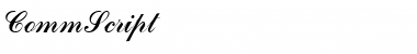 Download CommScript Italic Font Title Preview