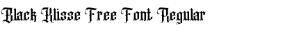Download Black Klisse Free Font Regular Font Title Preview