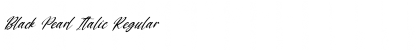 Download Black Pearl Italic Regular Font Title Preview