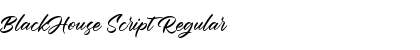 Download BlackHouse Script Regular Font Title Preview