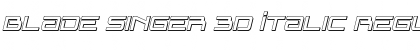 Download Blade Singer 3D Italic Regular Font Title Preview