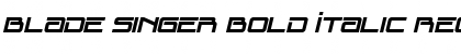 Download Blade Singer Bold Italic Regular Font Title Preview
