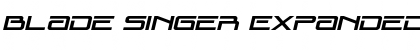 Download Blade Singer Expanded Italic Regular Font Title Preview