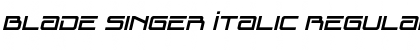 Download Blade Singer Italic Regular Font Title Preview