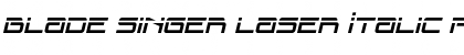 Download Blade Singer Laser Italic Regular Font Title Preview