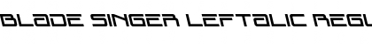 Download Blade Singer Leftalic Regular Font Title Preview