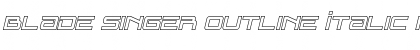 Download Blade Singer Outline Italic Regular Font Title Preview