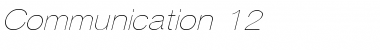 Download Communication 12 Regular Font Title Preview