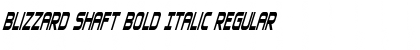 Download Blizzard Shaft Bold Italic Regular Font Title Preview