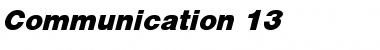 Download Communication 13 Regular Font Title Preview