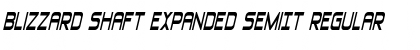 Download Blizzard Shaft Expanded SemiIt Regular Font Title Preview