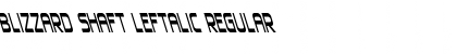 Download Blizzard Shaft Leftalic Regular Font Title Preview