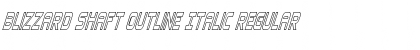 Download Blizzard Shaft Outline Italic Regular Font Title Preview