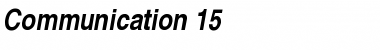 Download Communication 15 Regular Font Title Preview