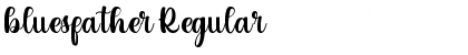 Download bluesfather Regular Font Title Preview