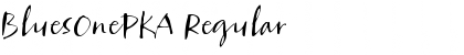Download BluesOnePKA Regular Font Title Preview